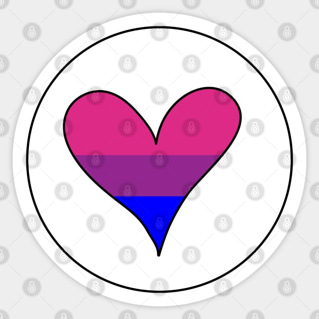 Love is Love: Bisexual Pride Sticker by ziafrazier